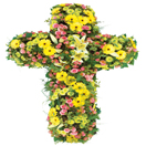 Croix en fleurs coupées B